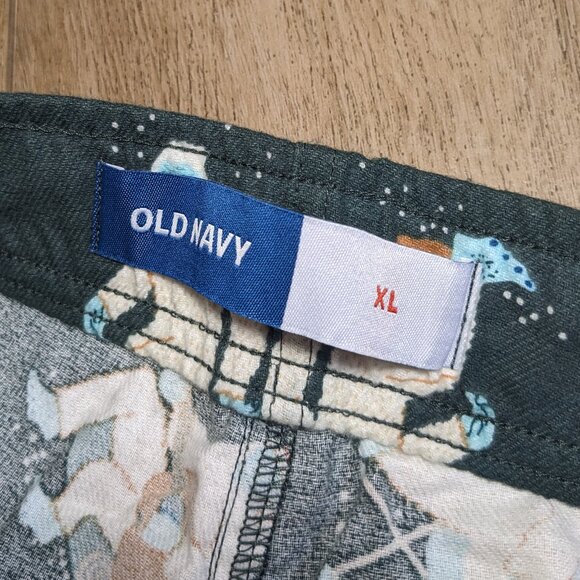 NWT Old Navy Yeti Abominable Snowman Camping Out Jogger Pajama Pants Men XL - Picture 6 of 10